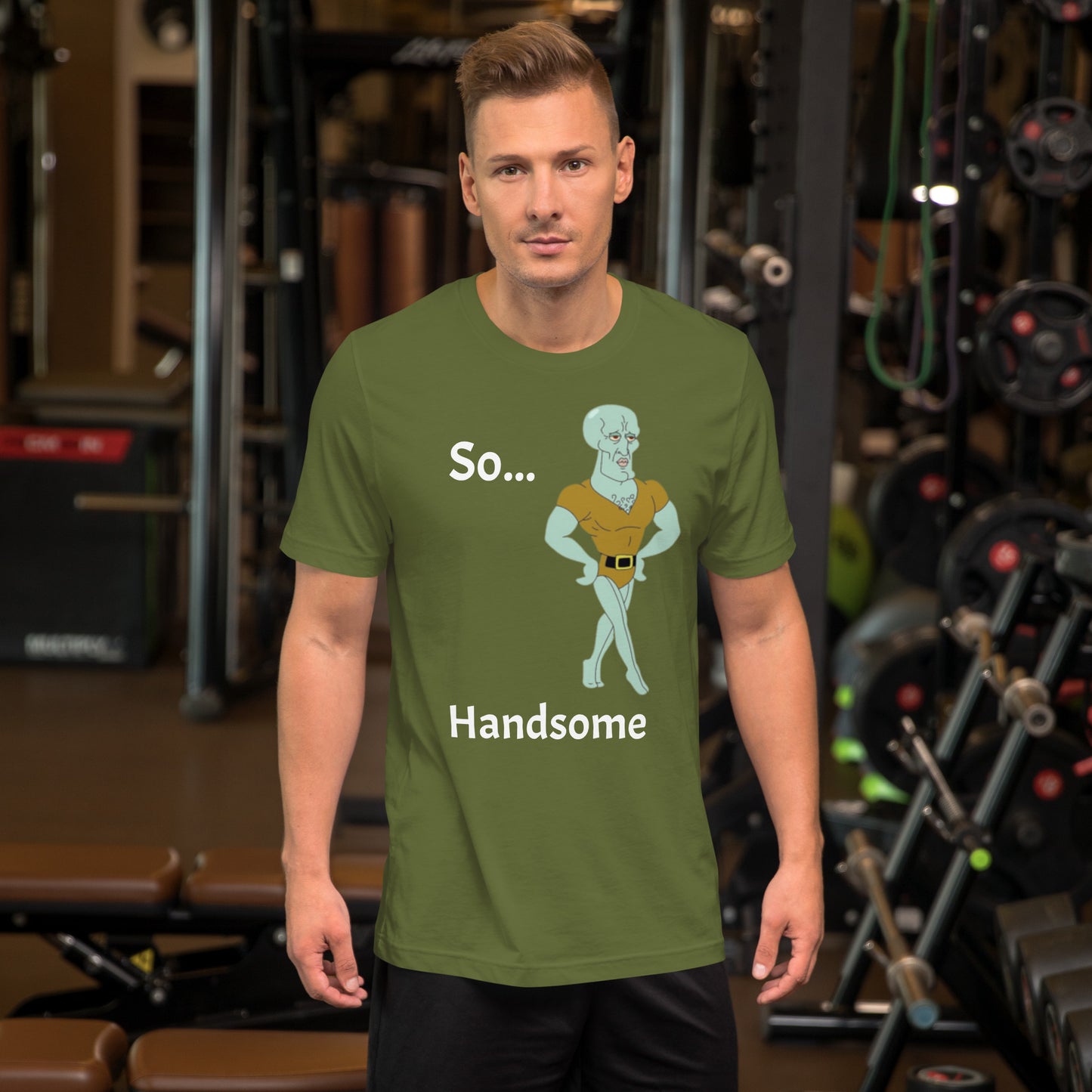 Cartoon: Handsome Squidward Unisex t-shirt